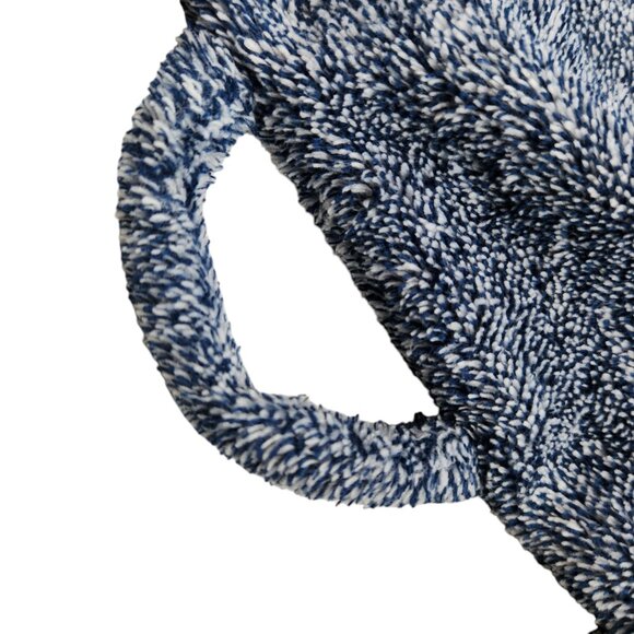 U.S. Polo Assn. Men’s Fleece Robe L/XL Blue Shawl Collar Belt Soft Cozy Spa - Picture 9 of 13